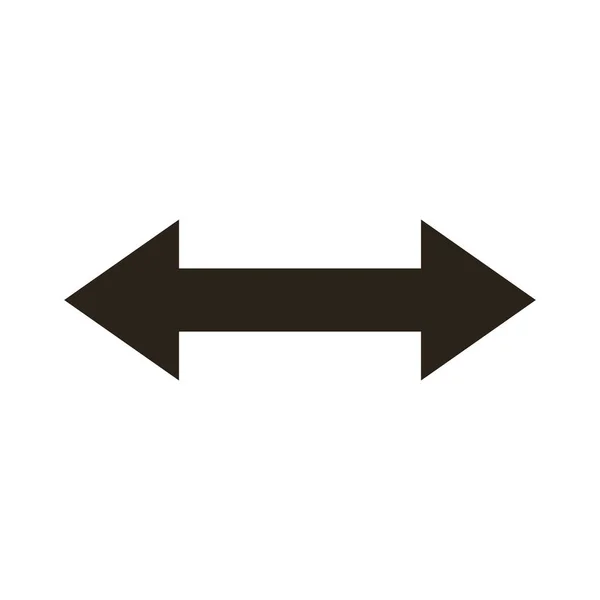 Levá a pravá šipka silueta styl ikona — Stockový vektor