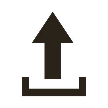 ok yukarı yönlü siluet biçimi simgesi