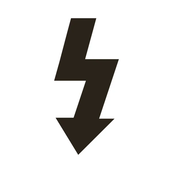 Šipka dolů silueta styl ikony — Stockový vektor
