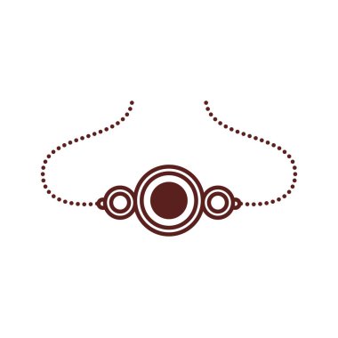 Bileklik stiliyle mutlu raksha bandhan kutlamaları.