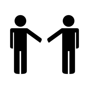 İş adamları çift figürleri anlaşma siluet tarzı simge yapılır