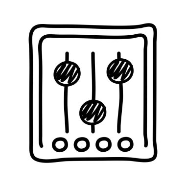 müzikal konsol kontrol çizgisi biçimi simgesi