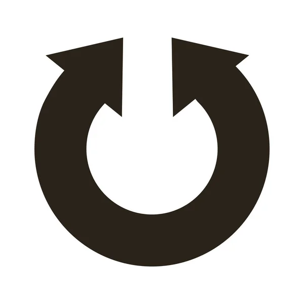 Reload silhouette style icon — стоковый вектор