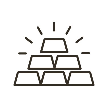 Altın külçeler satır biçimi simgesi