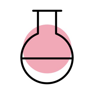 Tıbbi tüp test tüpü laboratuvar çizgisi simgesi