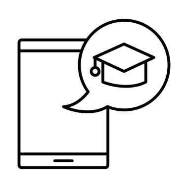 Bu mezuniyet akıllı telefon tarzı konuşma baloncuğu ile