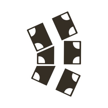 fatura para dolar siluet biçim simgesi