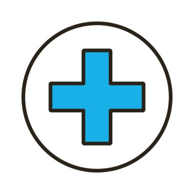 tıbbi geçiş sembolü çizgisi ve doldurma biçimi