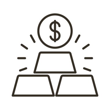 ingots satır biçimi simgesi olan bozuk para doları