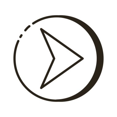 ok sağa doğru düğme biçimi simgesi