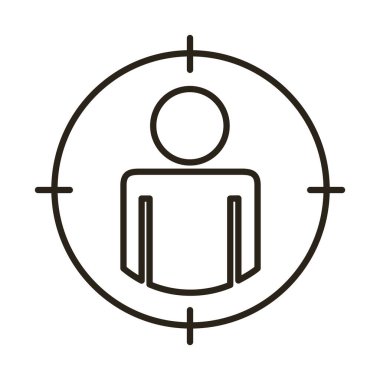 işadamı figürü satır biçimi simgesi