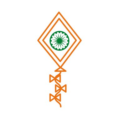 Ashoka Shakra 'lı uçurtma Hindistan' ın bağımsızlık günü tarzı