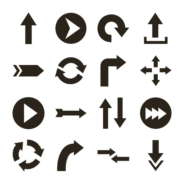 Conjunto de flechas establecer iconos — Archivo Imágenes Vectoriales