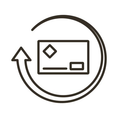 Ok satırı biçiminde bir kredi kartı