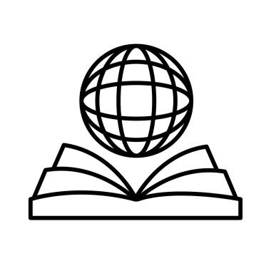 kitap satırı simgesine sahip küre tarayıcısı