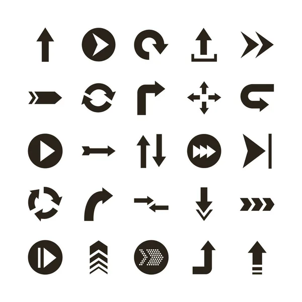 Conjunto de flechas establecer iconos — Archivo Imágenes Vectoriales