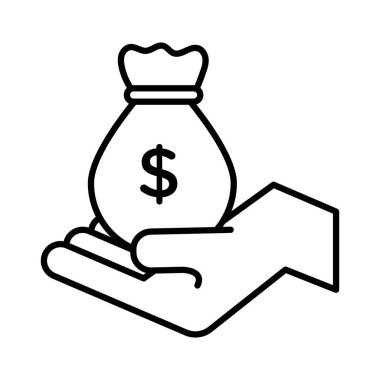 Parayla el, dolar ödeme çantası çevrimiçi hat tarzı.