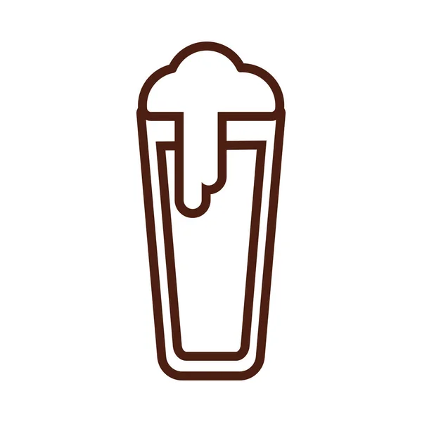 Bebida de vidro de cerveja estilo de linha de dia internacional — Vetor de Stock