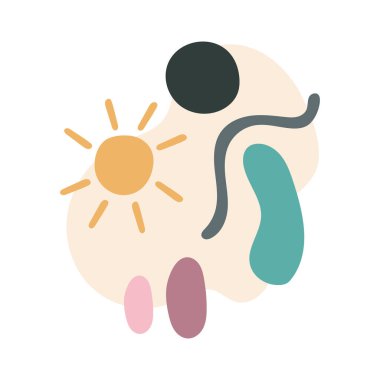 çağdaş sanat eserleri düz biçim simgesi