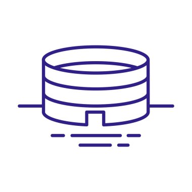 Stadyum inşa çizgisi tarzı simge