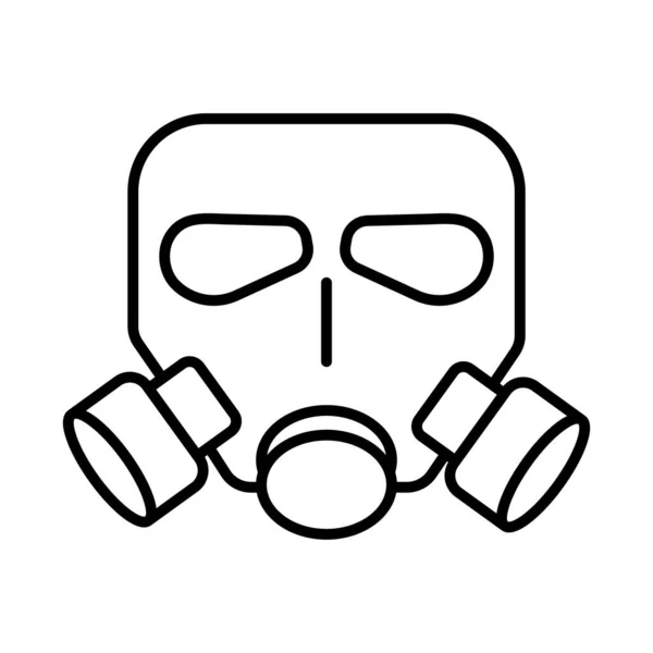 Ikona stylu linky masky biologické bezpečnosti — Stockový vektor