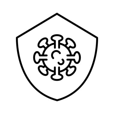 covid19 virüs parçacığı kalkan hattı biçiminde