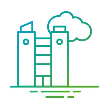 Cloud City gradyan tarzıyla inşaat cephesi