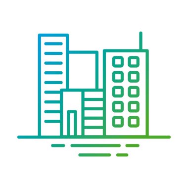 Bina inşaatları şehir gradyan simgelerini ön plana çıkarır