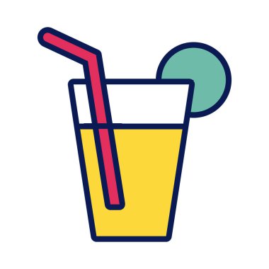 taze tropikal kokteyl hattı ve dolgu stili