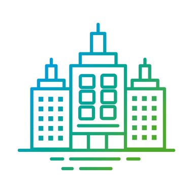 Bina inşaatları şehir gradyan simgelerini ön plana çıkarır