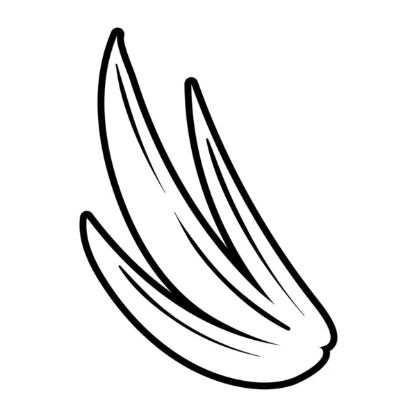 Blatt Palme Linie Stil-Symbol — Stockvektor