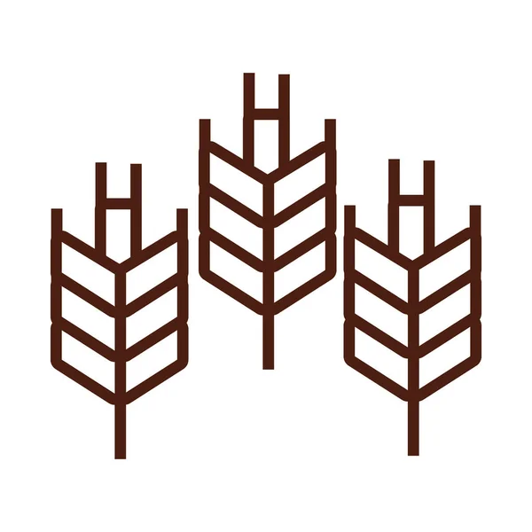 Иконка в стиле линии пшеничных шипов — стоковый вектор