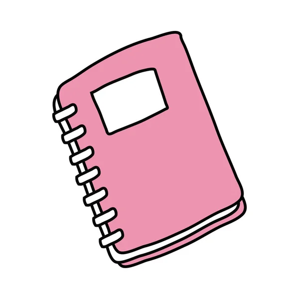 Notebook école fournir libre forme style icône — Image vectorielle