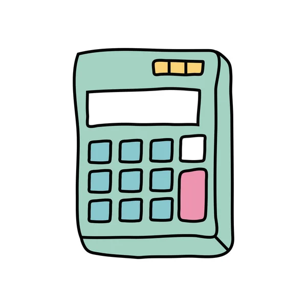 Kalkulator matematyka urządzenie wolna forma styl ikona — Wektor stockowy