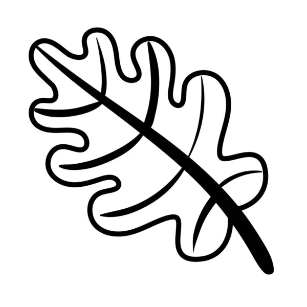 Hoja de palma línea estilo icono — Vector de stock
