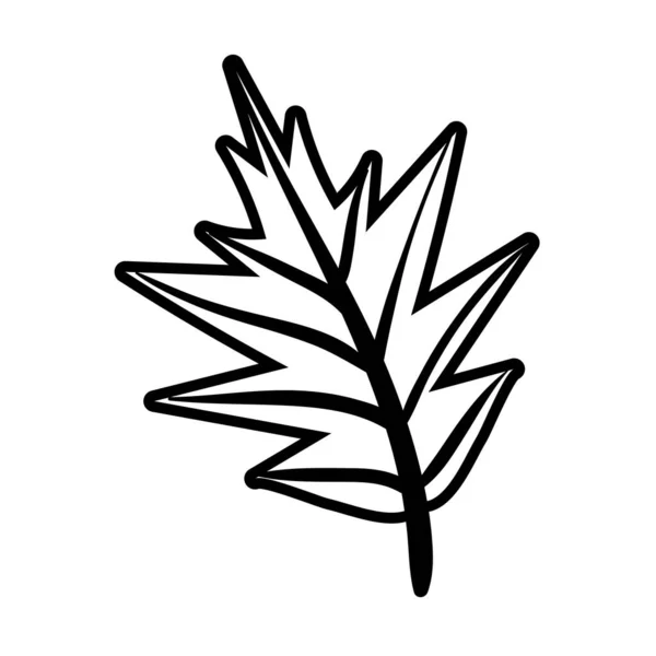 Feuille paume ligne style icône — Image vectorielle