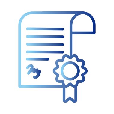 diploma mezuniyet sertifikası gradyan biçim simgesi