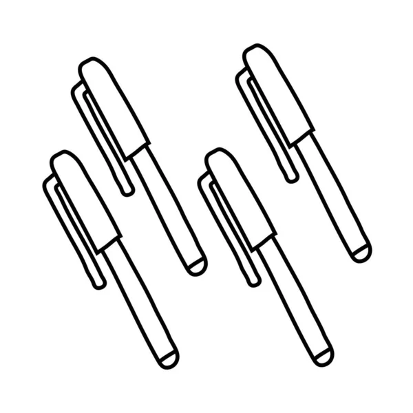 Набір піктограм лінії ручок — стоковий вектор