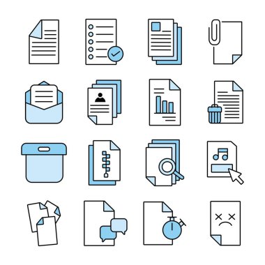 Belge paketleri dosya ofis simgeleri