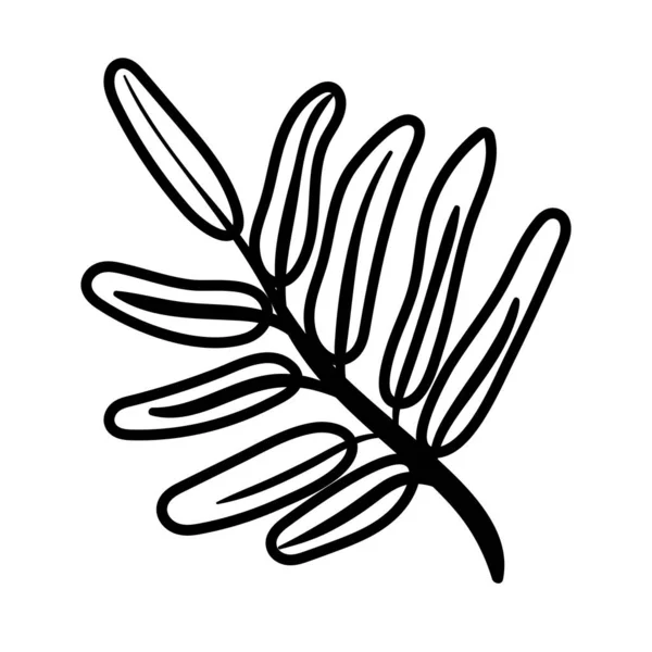 Yaprak çizgisi biçim simgesine sahip dal — Stok Vektör