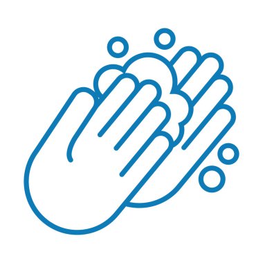 Eller yıkama çizgisi tarzı simge