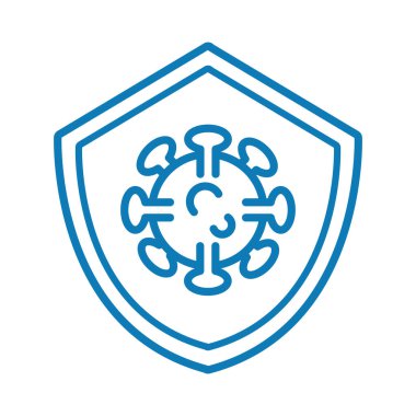 covid19 virüs parçacığı kalkan hattı biçiminde