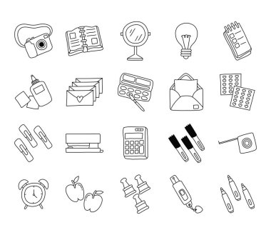 hatıra defteri kümesi simgeleri demeti