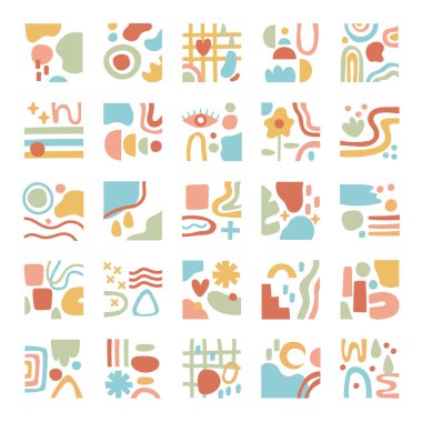 Çağdaş sanat eserlerinin demeti simgeleri