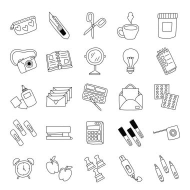 hatıra defteri kümesi simgeleri demeti