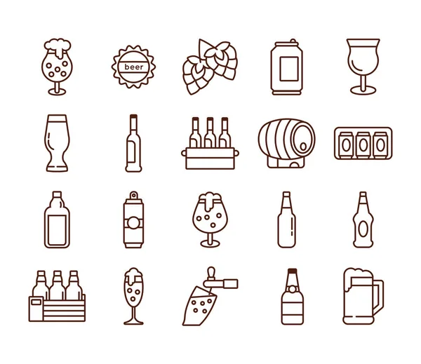 Balíček pivních mezinárodních denních ikon — Stockový vektor