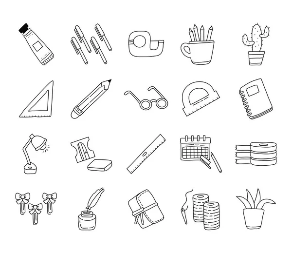 Paquet de scrapbooking set icônes — Image vectorielle