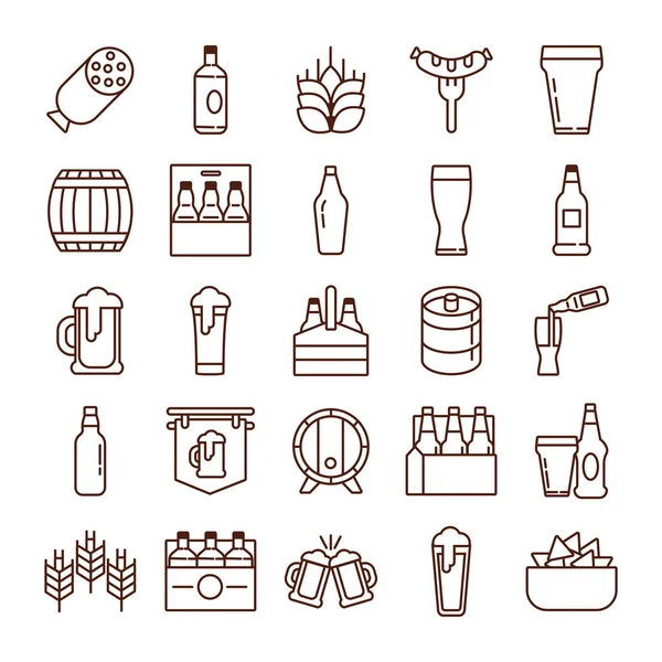 Balíček pivních mezinárodních denních ikon — Stockový vektor