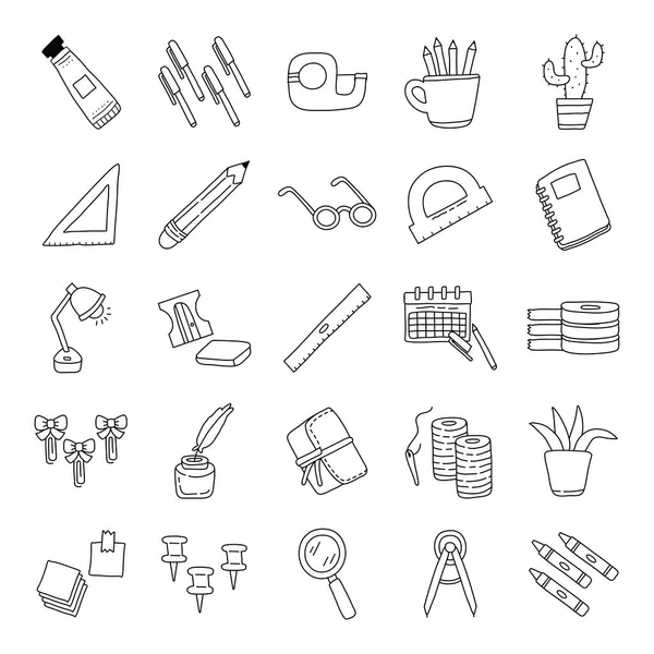 Bundel scrapbooking set pictogrammen — Stockvector