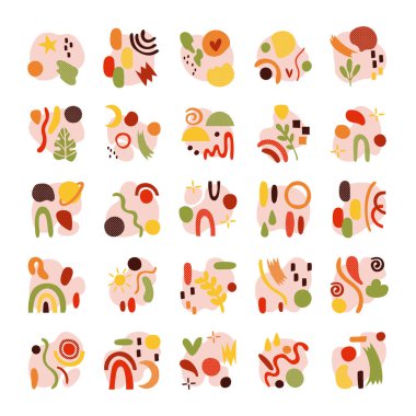 Çağdaş sanat eserlerinin demeti simgeleri